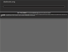 Tablet Screenshot of dashcoin.org
